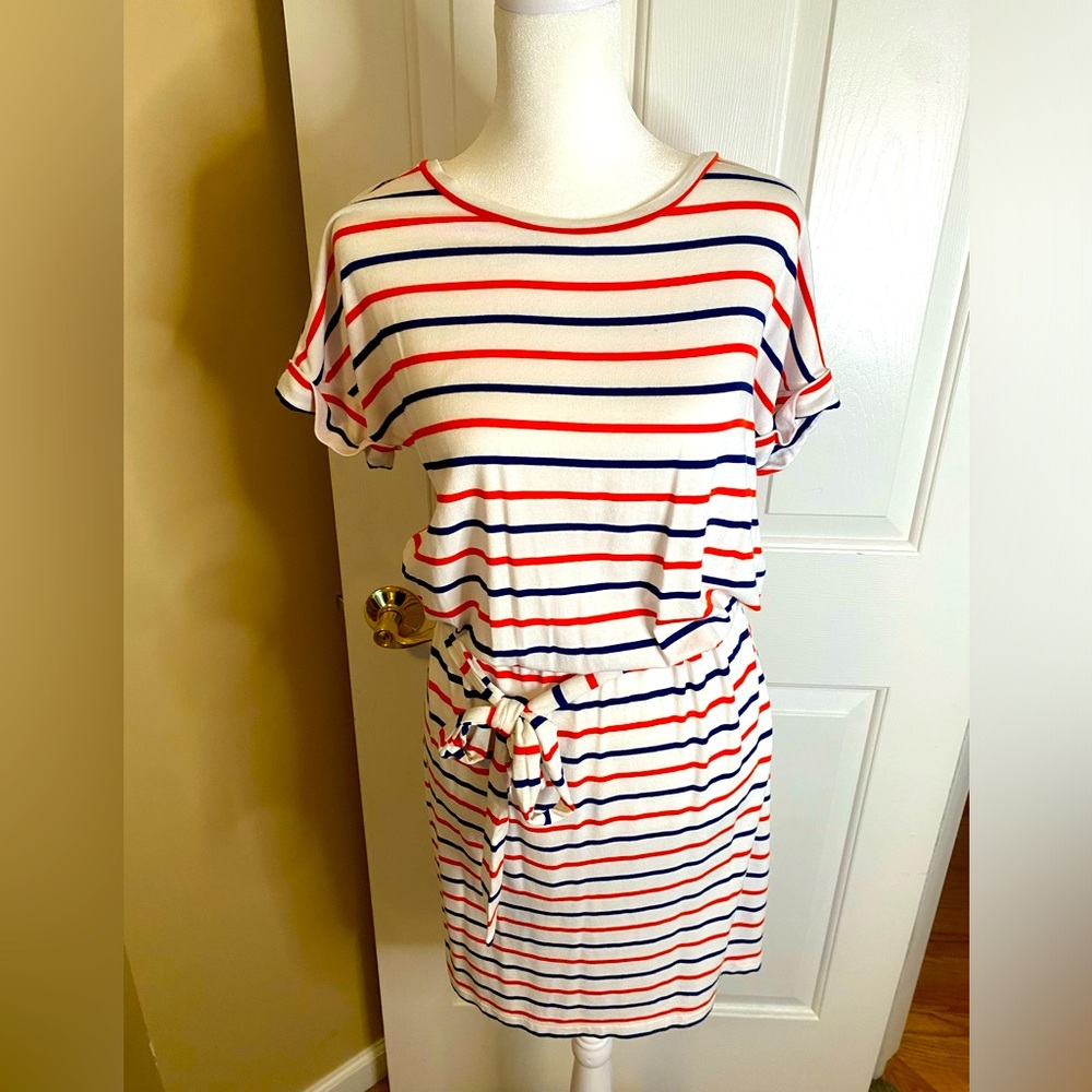 Banana Republic Red, White and Blue T-shirt Dress Size XS